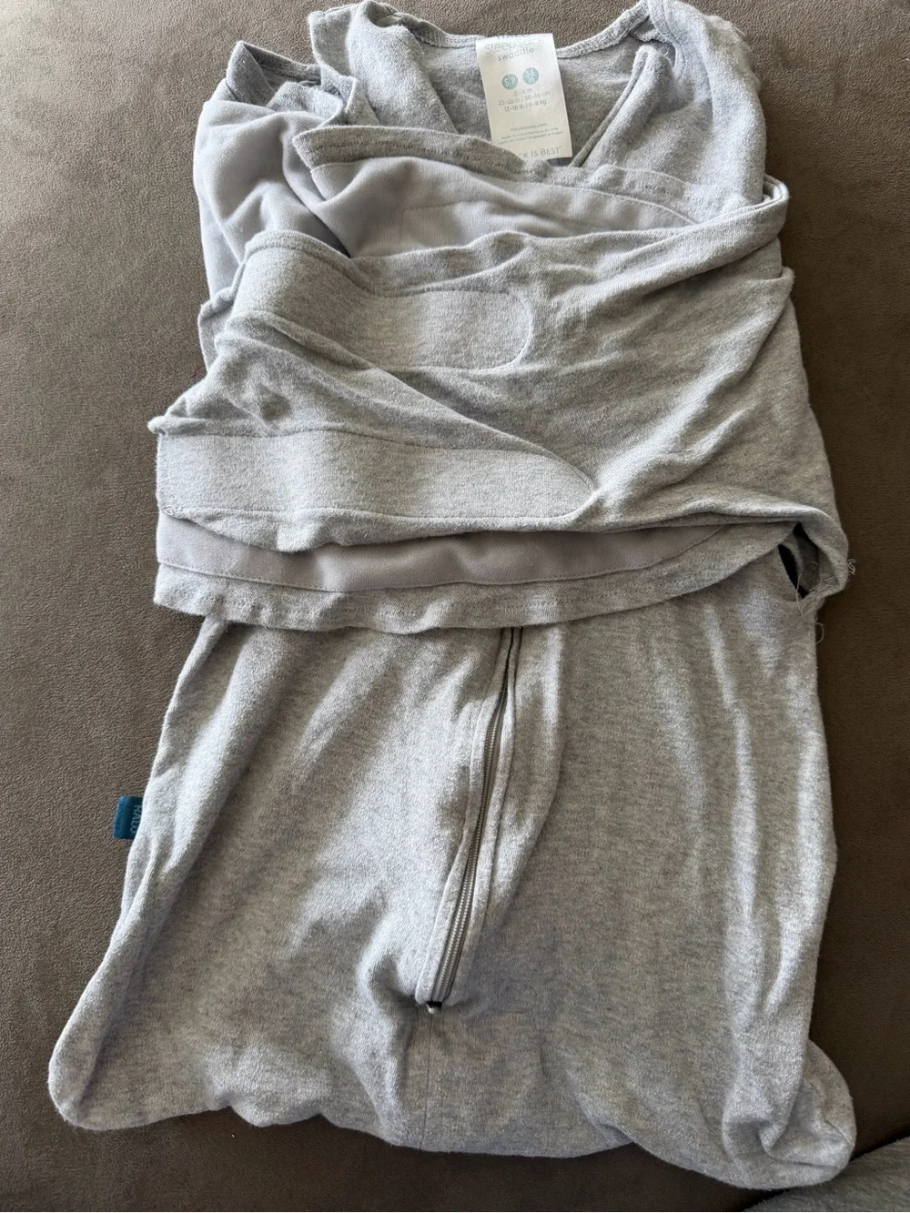 HALO Gray Baby Sleep Sack Swaddle small 3-6m